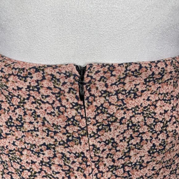 American Eagle High-Waisted Floral Slit Lined Mini Skirt Sz Small Feminine Cute - Picture 4 of 10